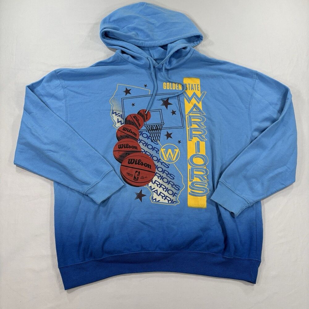 Vintage Golden State Warriors NBA Hoodie Sweatshirt Adult Size 2XL